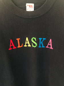 (L) Alaska Spell Out Embroidered Sweatshirt