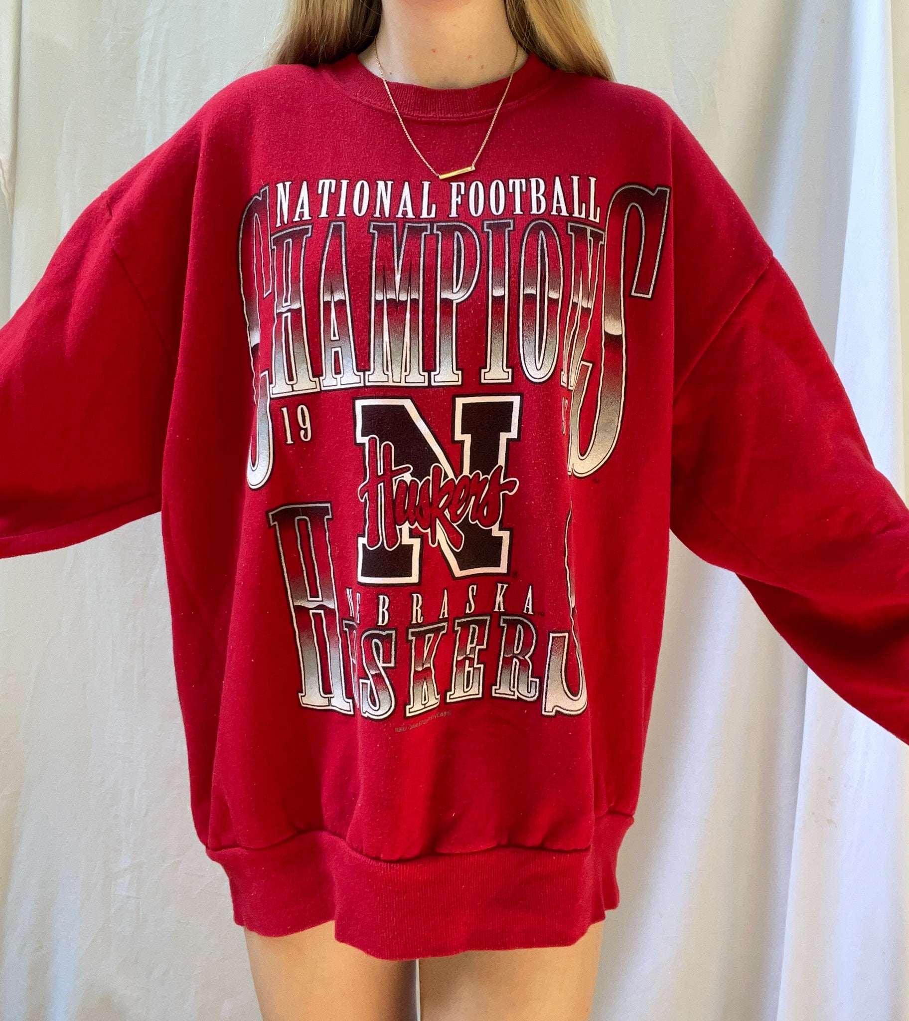 NFL Women's Sweatshirt - Red - L