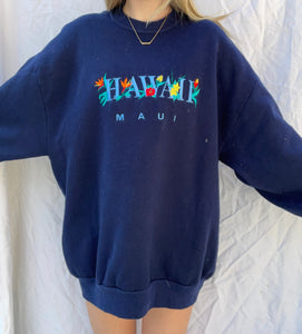 (XL) Hawaii Embroidered Sweatshirt