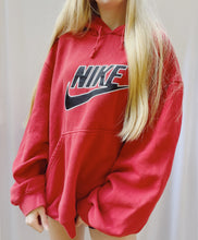 Load image into Gallery viewer, (XL) Red Vintage Nike Hoodie
