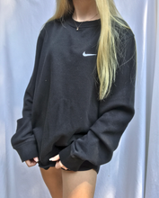 Load image into Gallery viewer, (L) Black Nike Swoosh Sweatshirt
