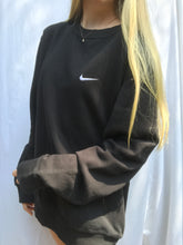 Load image into Gallery viewer, (L) Black Nike Swoosh Sweatshirt
