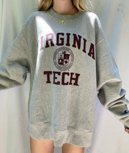 (L) Virginia Tech Reverse Weave Sweatshirt