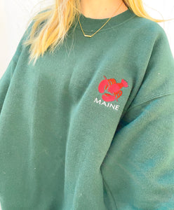 (XL) Maine Embroidered Sweatshirt