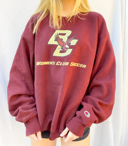 (L) Boston College Champion Reverse Weave Sweatshirt