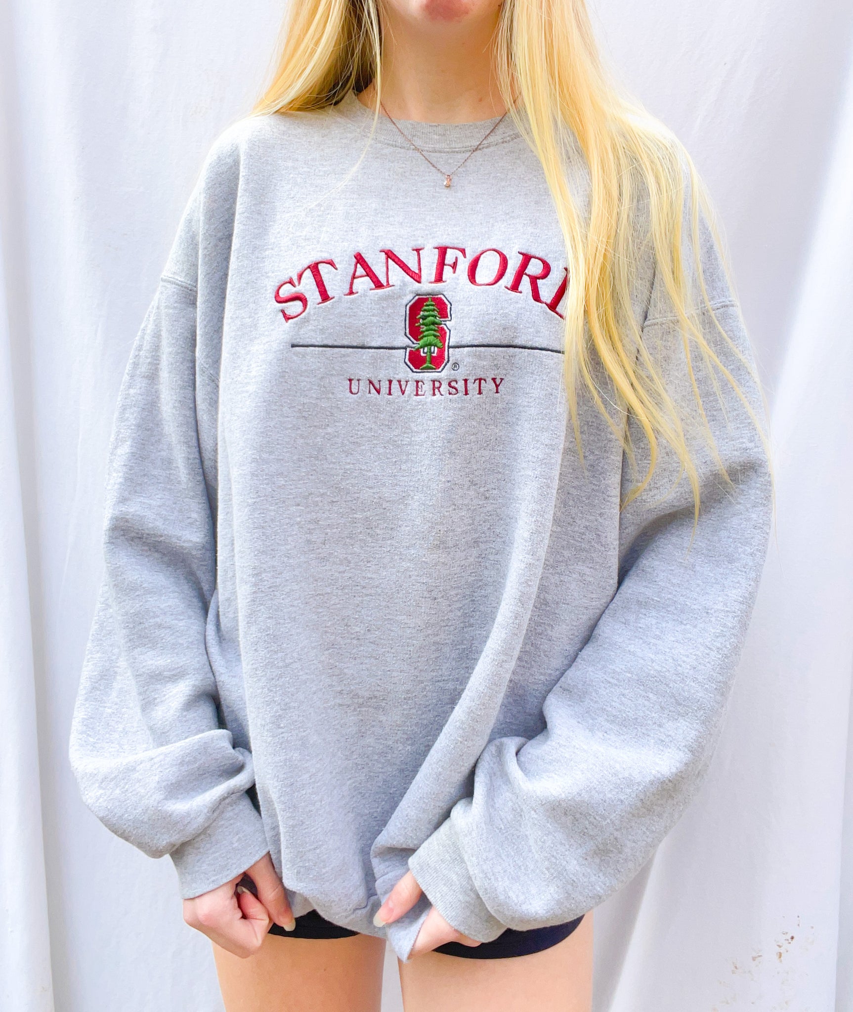 Stanford embroidered online sweatshirt