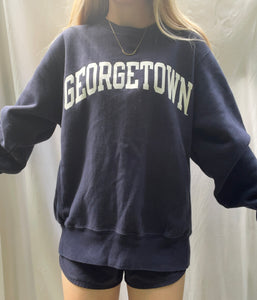 (S) Georgetown Champion Reverse Weave Sweatshirt