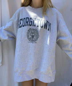 (L/XL) Georgetown Champion Reverse Weave Sweatshirt