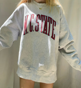 (L) NC State Vintage Sweatshirt