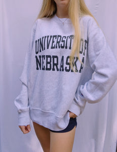 (S) Nebraska Champion Reverse Weave Sweatshirt