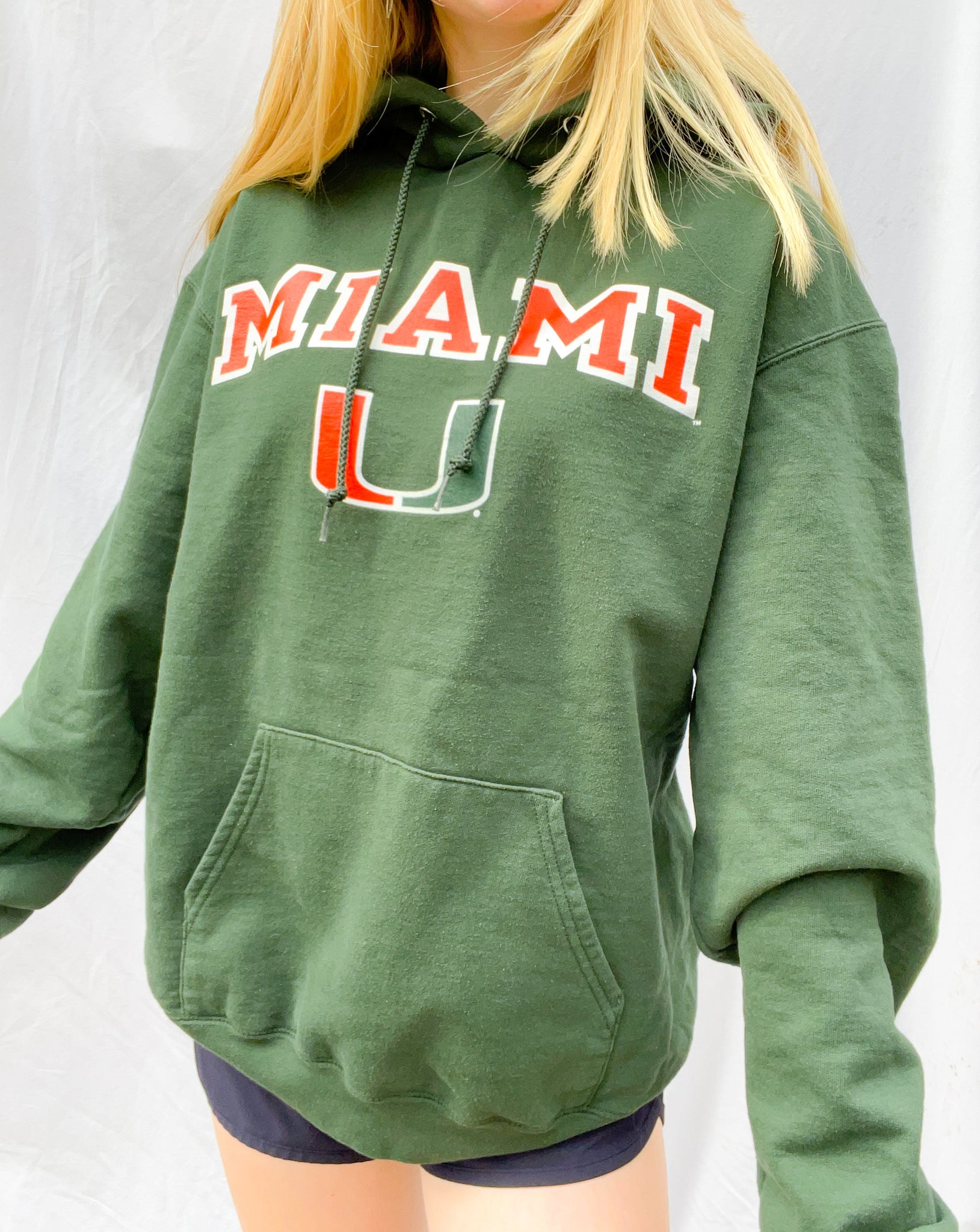 University of clearance miami champion hoodie