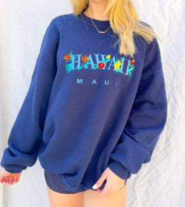 (XL) Hawaii Embroidered Sweatshirt