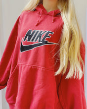 Load image into Gallery viewer, (XL) Red Vintage Nike Hoodie
