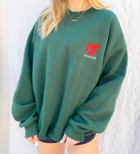 (XL) Maine Embroidered Sweatshirt