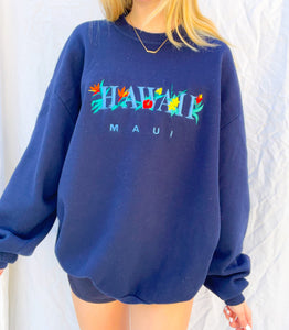 (XL) Hawaii Embroidered Sweatshirt